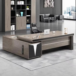 Simple Modern Boss Desk Thickened Executive Manager’s Furniture Wood Panel Office President’s Desk Combination