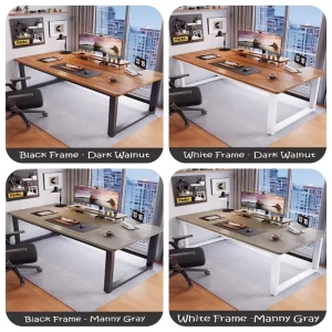 Simple Modern Computer Desk Home Office Writing Desk Study Work Table for Bedroom Rental House