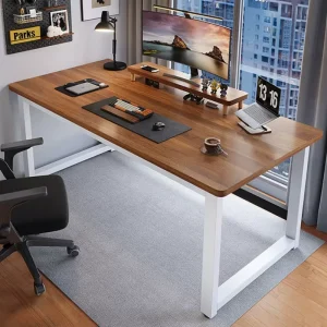 Simple Modern Computer Desk Home Office Writing Desk Study Work Table for Bedroom and Rental House