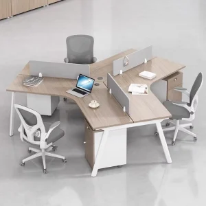 Simple Modern Creative Office Desk with Fireproof Detachable Design Cable Box Combination Wood Computer Workstation