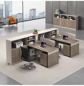 Simple Modern Financial Office Desk and Chair Set Contemporary Design 4 6 Person Staff Workstation Computer