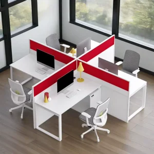 Simple Office Cubicle Staff Sets Aluminum L Shape Cubicle Office Furniture Workstation Office Partition Desk