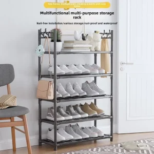 Simple Shoe Rack Home Use Floor Standing Movable Thickened Multifunctional Modern Simple Multi Layer Storage Shoe Rack