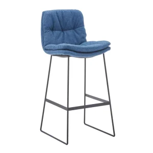 Simple Soft Fabric bar Chairs Metal Legs High bar Chair Counter Height bar Chairs for Hotel Restaurant