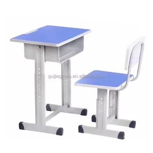 Simple Style Double Seat School Desk Chair Durable Classroom Furniture for Students Children’s Study Table and Chair Set