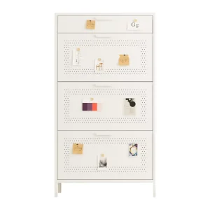 Simple Ultra Thin Household Large Capacity Entrance Iron 15cm Small Tipper Multi Layer Storage Steel Shoe Cabinet