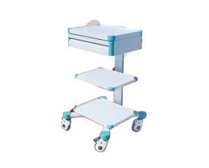Simple and Light Weight Adjustable Height Plastic Hospital Furniture Doctor Nursing Medical Workstation Cart Trolley