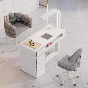 Single Manicure Table and Chair Set Professional Nail Table with Vacuum Cleaner Table Manicure for Nail Salon