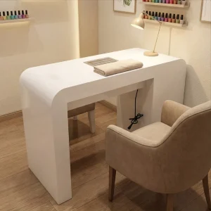 Single Nail Tech Table With Dust Collector Desk Nail Salon Manicure Tables for Nails Bar Table With Drawers
