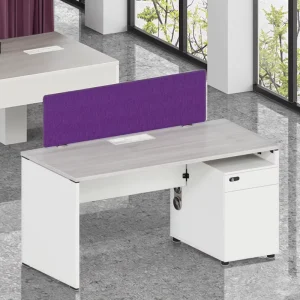Single Row Foldable Automatic Office Workstation Desk ABS Connection System Modern Durable Wood Frame Standing Desk Computer