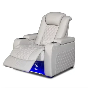 Single Seat Electric Recliner Home Cinema Reclining Sofa Power Chair Micro fiber Leather Private Theater Furniture