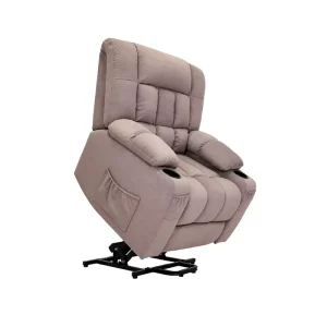 Single Seat Fabric Electric Recliner Chair with Remote Control Massage Adjustable Backrest Comfortable Home Theater Seating