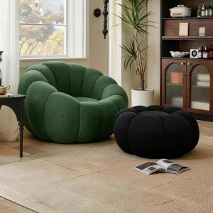 Single Seat+Ottoman Vacuum Sponge Fabric Compressed Sofas Modern Canape Modular Couch Compressed Sofa Set Furniture Living Room