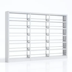Single Side Steel Wood Bookshelf Modern Design with Storage Shelving Magazine Rack