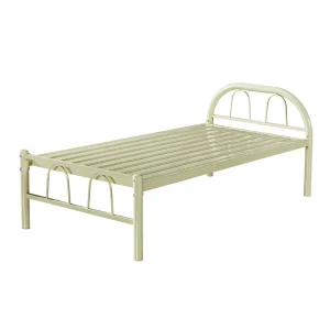 Single Simple Modern Metal Round Tube Keel Dormitory Bed Frame OBR-B-63 for Bedroom Apartment Rental House 0.9×1.9m