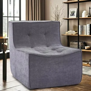 Single Sofa Chair for Home Office Compressed Corner Design Minimalist Style Fabric Furniture for Living Room and Kitchen
