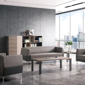 Single and Three Person Leather Sofas for Entertainment in Living Rooms Office Reception Areas Made With Durable Wood Material