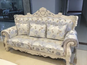 SinoFur Chenille Sofa Fabric PU Leather Sectional Sofa for Living Room Hotel and Mall Use