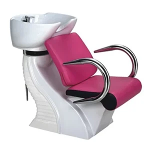 Sitting Shampoo Chair Hair Washing Bed Salon Shampoo Chair with Ceramic Basin Modern Simple Design Metal Frame Salon Furniture
