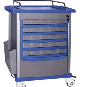 Six Layers Hospital Medicine Trolley Double Side Medical Trolley Emergency Trolley with Handles with Large Storage Space
