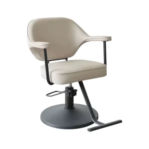 Slaon Furniture Hydraulic White Barber Chair Hairdresser Equipment Styling Chair