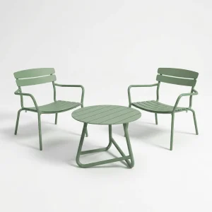 Sleek Aluminum Garden Outdoor Table and Chair Set Modern Balcony Small Table Coffee Restaurant Dining Chair Hotel Use