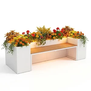 Sleek Design Stainless Steel Planter Box Modern Metal Garden Pot for Indoor Office Decor