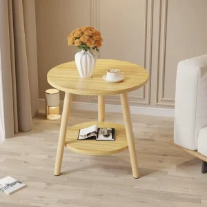 Sleek Modern Home Tabletop Coffee Table Nordic Round Multi functional Side Bedside Table for Living Room Sofa Balcony