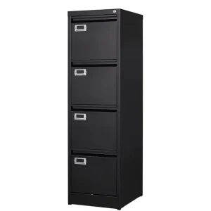 Slim 4 Drawer Vertical File Cabinet with Lock Metal Filing Cabinet for Office Home Storage Narrow Steel Cabinet White