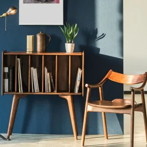 Slotted Solid Wood Record Cabinet Raised Edge Walnut Oak Magazine Rack Vertical Partition Vinyl Storage Board