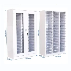 Small Light Gray/White Stainless Steel Modern Office Organizer A4 Plastic Drawers Adjustable Large Capacity Multipurpose Storage