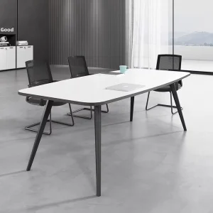 Small Medium Sized Bamboo Conference Table Long Table Minimalist Modern Meeting Room Training Table Panel Style Mobile