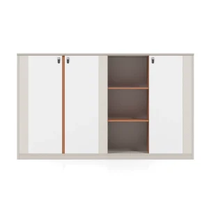 Small Modern Wooden Lockable Filing Cabinet with Large Capacity and Durable Design for Home Office and Workshop Storage