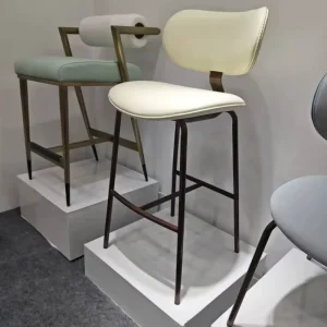 Small Space High End Bar Stools Light Luxury Counter Chairs for Compact Apartment Kitchen Cabinet Sets Free Design