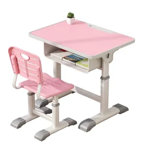 Small Study Table for Limited Spaces Kids Chair Set and Individual Use Furniture School Home Ergonomic Adjustable Durable Metal