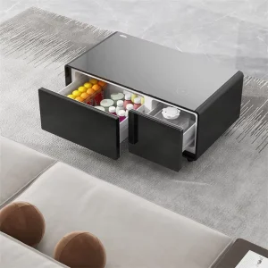 Smart Coffee Table Mini Refrigerator with Music Player Wine Cooler Fridge Table