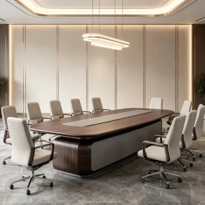 Smart Conference Table Modern Meeting Table with Integrated Power and Data System