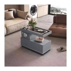 Smart Mobile Stone Coffee Table Sofa Side Cabinet Modern Simple Light Luxury Living Room Furniture Balcony Bedside Table