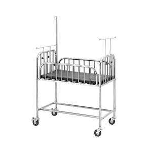 Smoothly Move Hospital Used Stainless Steel Baby Cart Medical Trolley