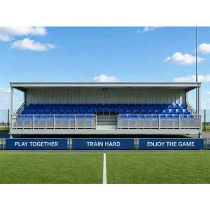 Soccer Spectator Stands Portable VIP Seating Modular Shipping Container Grandstand with Folding Seats for Stadium Sports Events