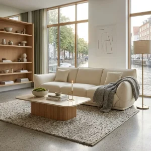Sofa Set Furniture Living Room Modern Luxury Cream Cloud Solid Wood Chenille Fabric Curved Sofa Set Furniture