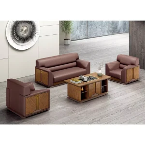 Sofa Set Furniture Office Space PVC Sofa for Office Reception Waiting Room 1+1+3 Office Waiting Sofa