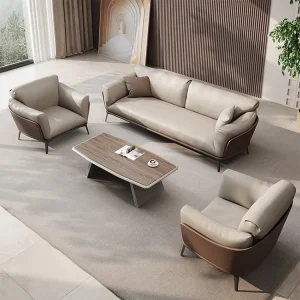 Sofa Set Furniture Style Milan Contemporary Italy Commerical Waiting Room Office for Office Leather Sofa Set 5 Seater Modern
