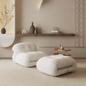 Sofa Soriana De 1 Plaza Para Sala De Estar Sofa Grande De Dientes De Acero Tela Salon Sofa Individual Perezoso Conjunto