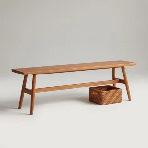 Solid Oak Dining Bench Wooden Entryway Bench Scandinavian Style Solid Wood Kitchen Bench Modern Home Furniture