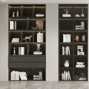 Solid Oak Wooden 6 Tier Bookcase for the Home Office Hotel Library Wall Bookshelf Furniture Modern Apartment Living Room
