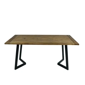 Solid Old Elm Wood Office Desk with V Style Legs Traditional Rustic Modern Design for Home Workstations Study