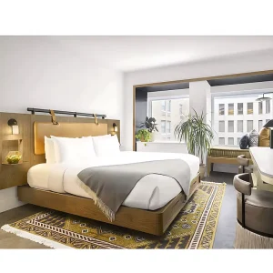 Solid Red Oak Eco-Friendly Durable Modern Luxury Contemporary Bedroom Set Hotel Furniture Manufacturer