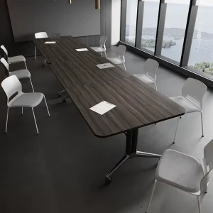 Solid Wood Adjustable Eco Friendly Oblong Conference Table for Home Office Living Room Commercial Spaces