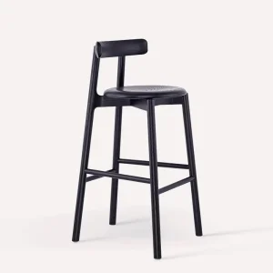 Solid Wood Bar Stool Italian Minimalist Design Commercial Use for Dining Rooms Cafes Bars Home Island Counters High Stools